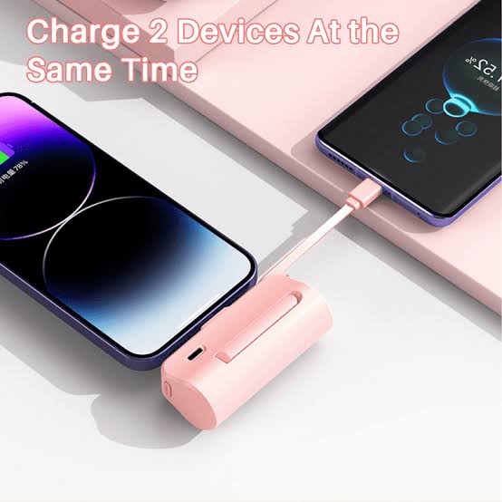 MINI POWER BANK (type c and iphone compatible fast charging)